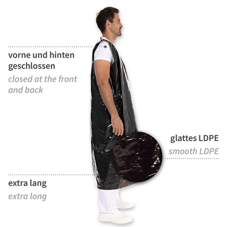 Rundumschürzen ca. 30 my | LDPE - schwarz