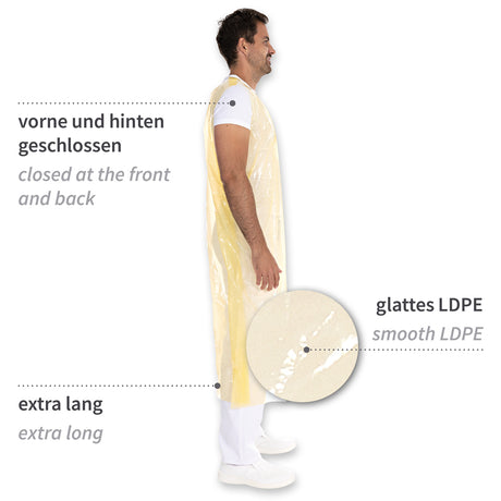 Rundumschürzen ca. 30 my | LDPE - gelb