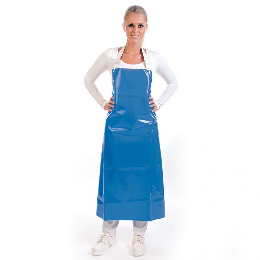 Latzschürzen 300 my | PU - blau
