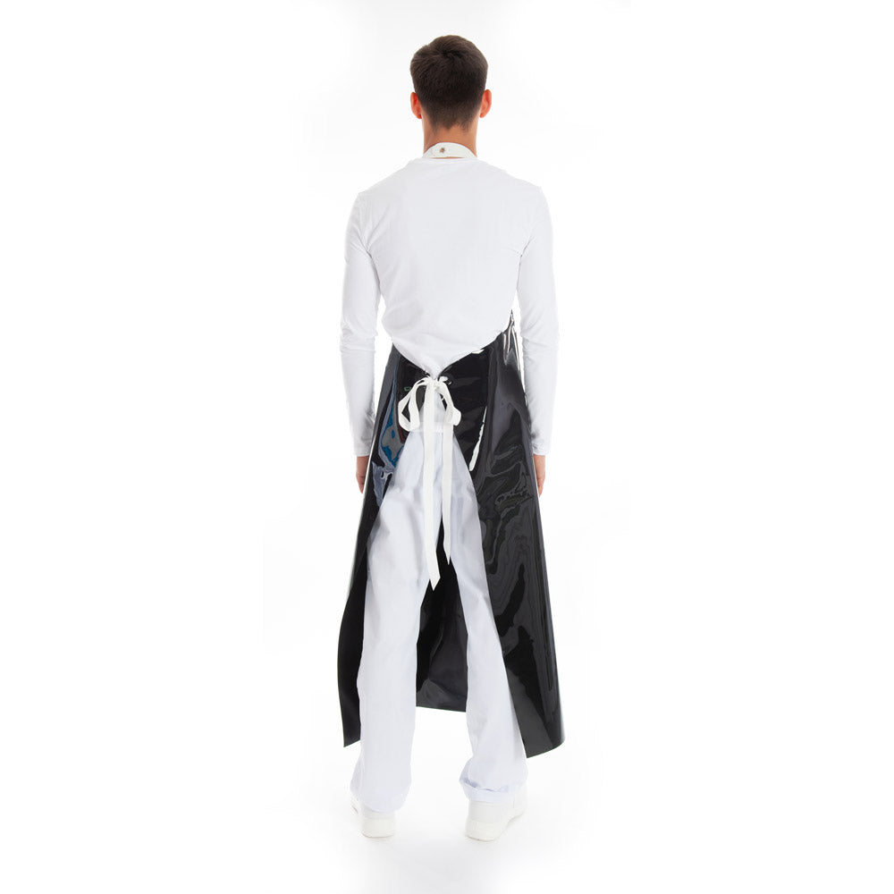 Latzschürzen 300 my | PU - schwarz