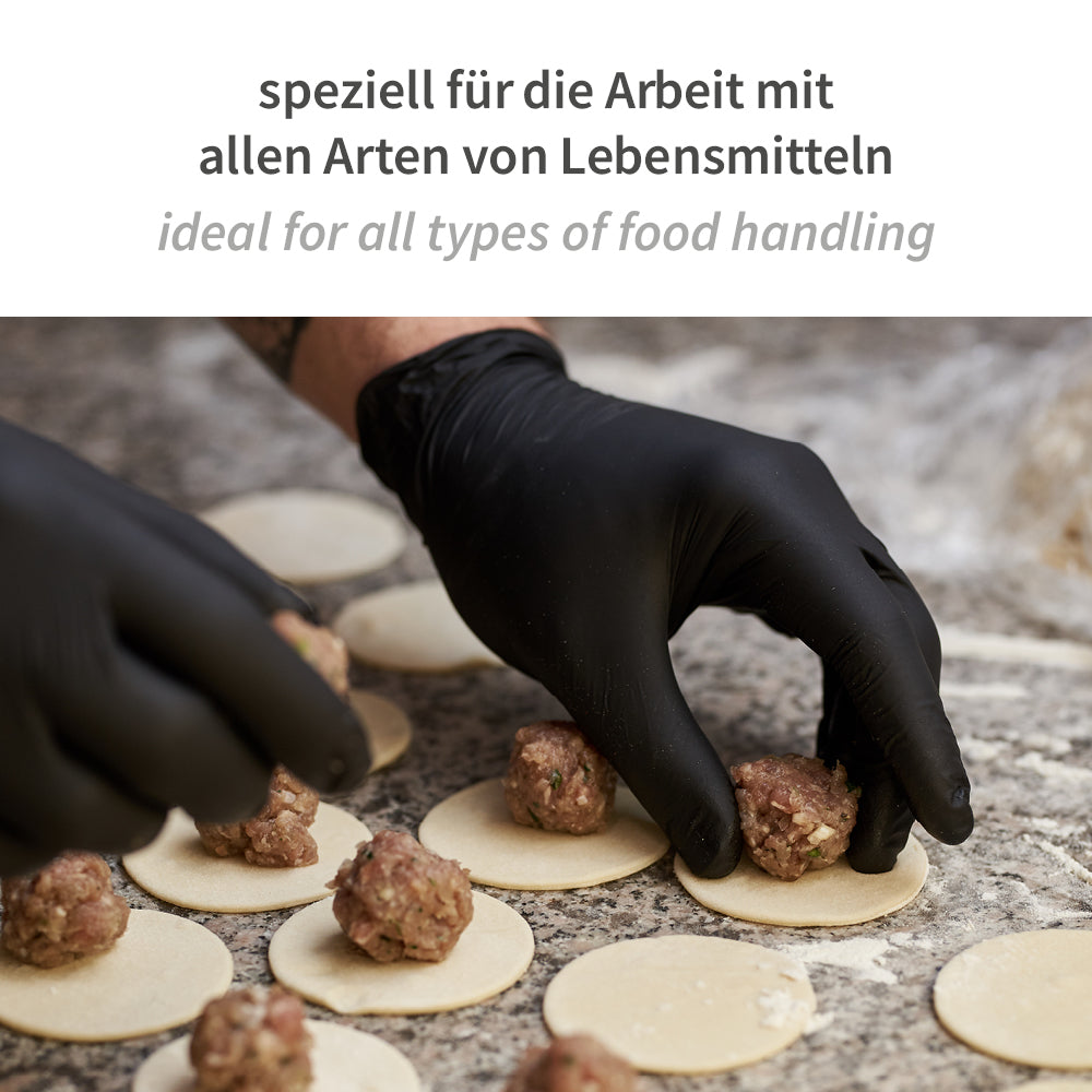 Nitrilhandschuhe Allfood Safe | puderfrei - schwarz