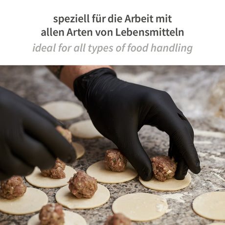 Nitrilhandschuhe Allfood Safe | puderfrei - schwarz