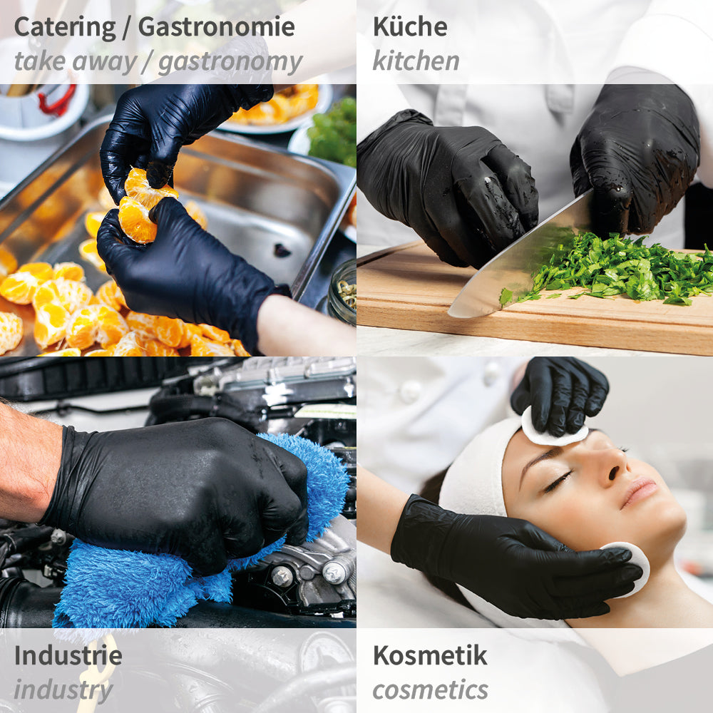 Nitrilhandschuhe Safe Super Stretch Premium | puderfrei - schwarz