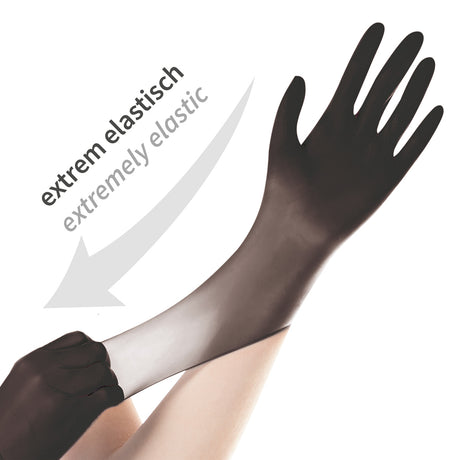 Nitrilhandschuhe Safe Super Stretch | puderfrei - schwarz