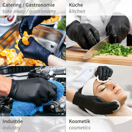 Nitrilhandschuhe Safe Super Stretch | puderfrei - schwarz