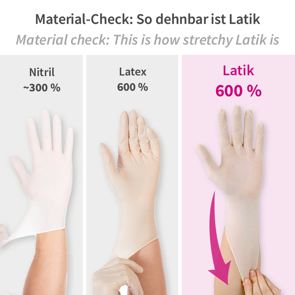 Untersuchungshandschuhe Latik | Kunstkautschuk - weiß