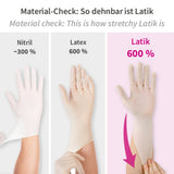 Untersuchungshandschuhe Latik | Kunstkautschuk - weiß
