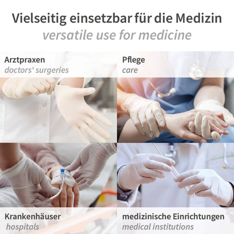 Untersuchungshandschuhe Latik | Kunstkautschuk - weiß