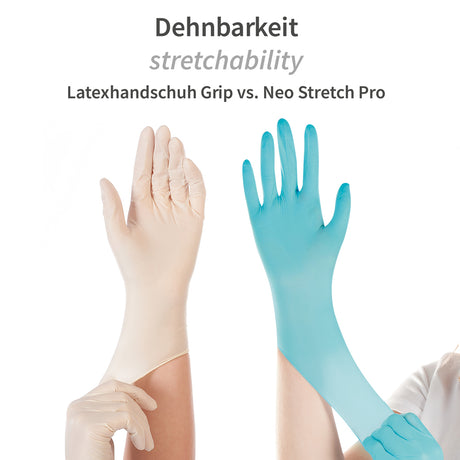 Neoprenhandschuhe Neo Stretch Pro | puderfrei - türkis
