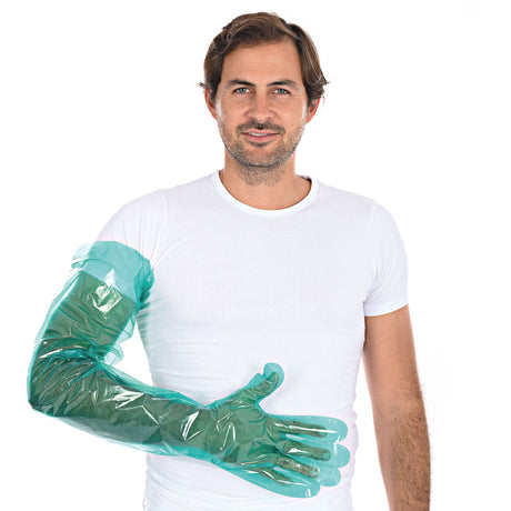 LDPE-Handschuhe Softline Long - grün