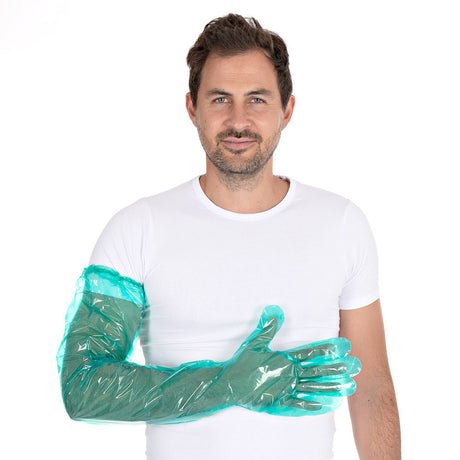 LDPE-Handschuhe Softline Long Plus - grün