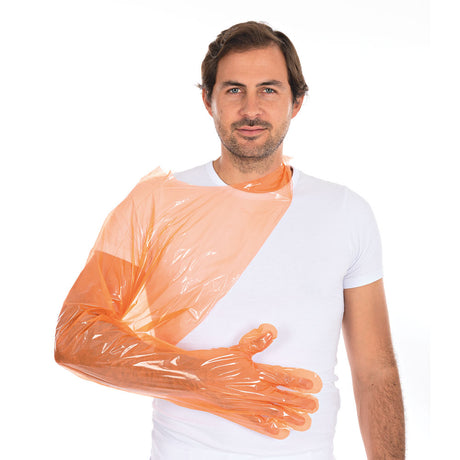 LDPE-Handschuhe Softline Extra Long - orange