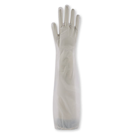 CPE-Handschuhe Grip Long mit Gummizug - transparent