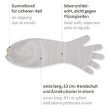 CPE-Handschuhe Grip Long mit Gummizug - transparent