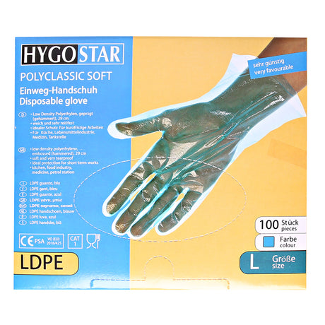 LDPE-Handschuhe Polyclassic Soft - blau