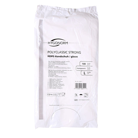 HDPE-Handschuhe Polyclassic Strong | geblockt - transparent