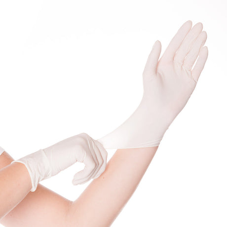Latexhandschuhe Skin Light | gepudert - weiß