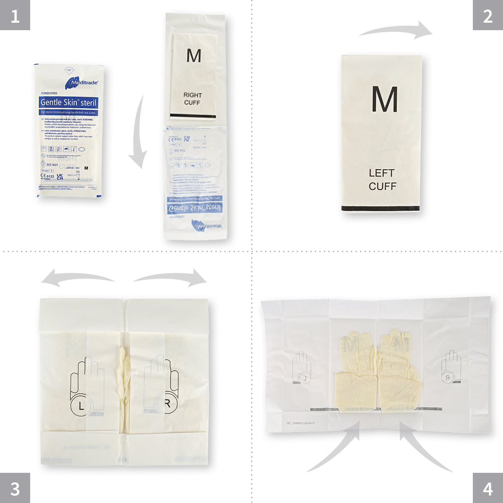 Meditrade Gentle Skin® steril Untersuchungshandschuhe | Latex - weiß