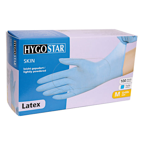 Latexhandschuhe Allfood Skin | gepudert - blau