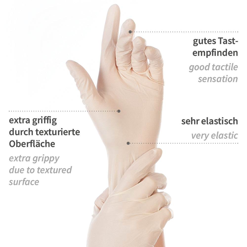 Latexhandschuhe Med Grip | puderfrei - weiß