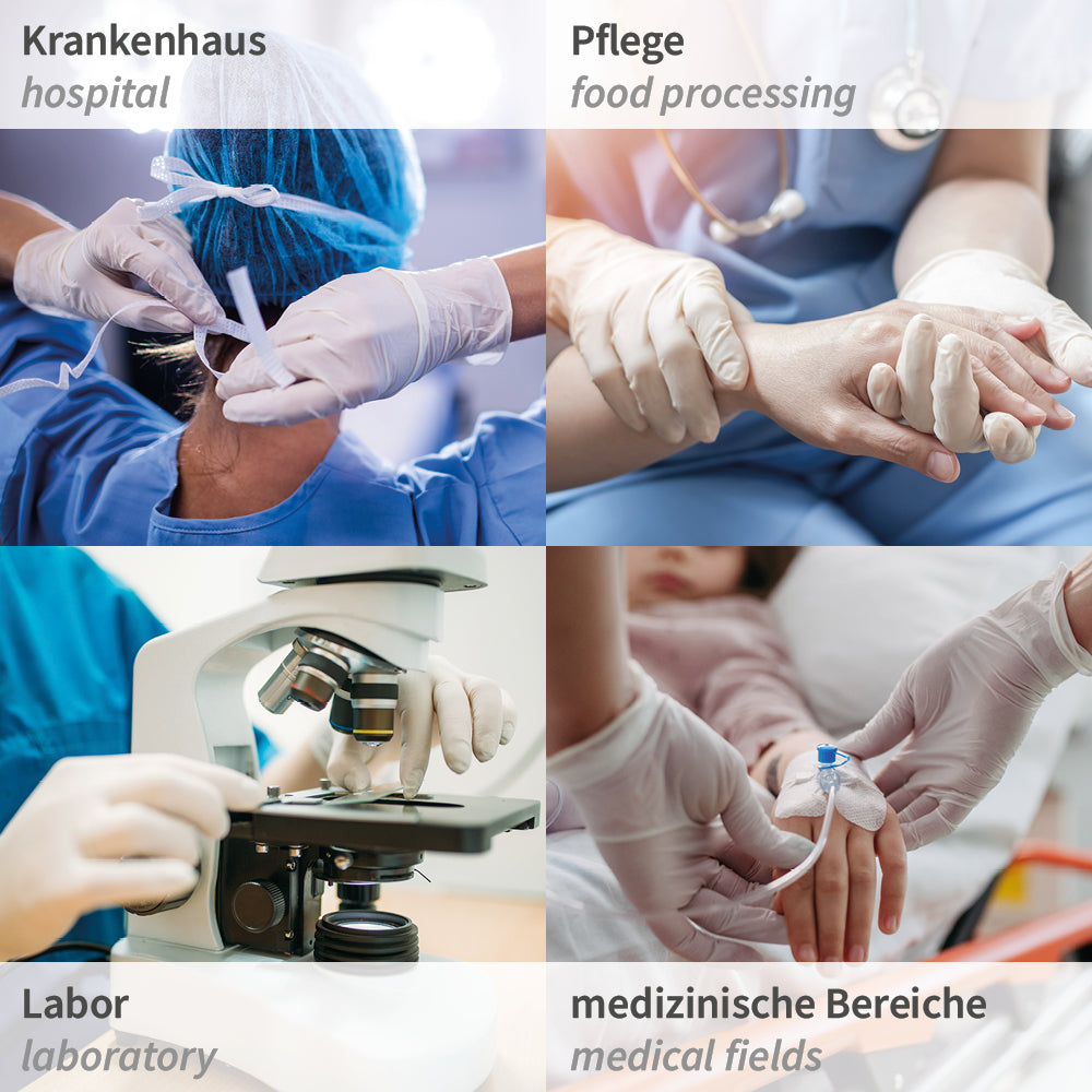 Latexhandschuhe Med Grip | puderfrei - weiß