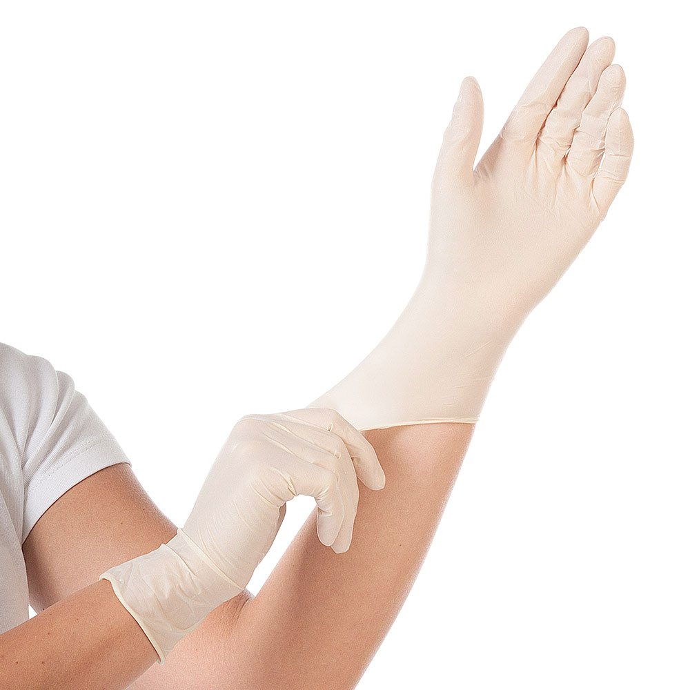 Latexhandschuhe Grip | puderfrei - weiß