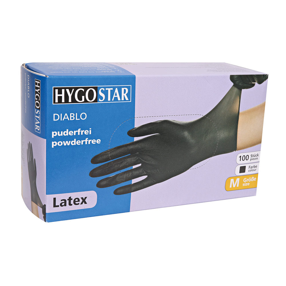 Latexhandschuhe Diablo | puderfrei - schwarz