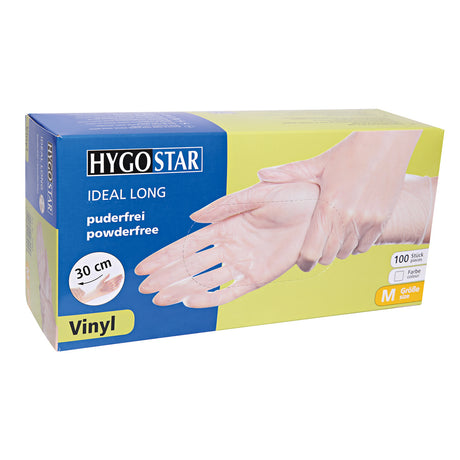 Vinylhandschuhe Ideal Long | puderfrei - transparent