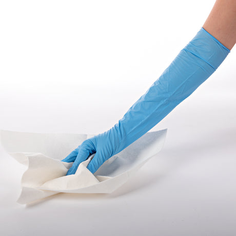 Nitrilhandschuhe Extra Safe Superlong, 50 cm | puderfrei - blau