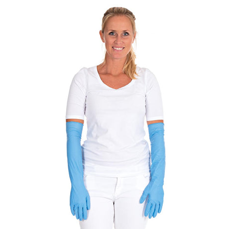 Nitrilhandschuhe Extra Safe Superlong, 50 cm | puderfrei - blau
