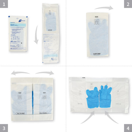 Meditrade Nitril® steril Untersuchungshandschuhe | Nitril - blau