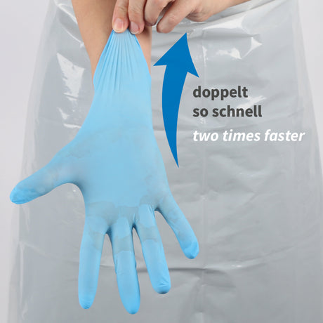 Nitrilhandschuhe Rapid-On | puderfrei - blau