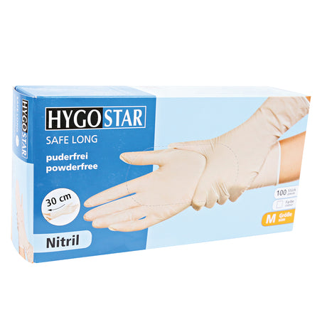 Nitrilhandschuhe Safe Long | puderfrei - weiß
