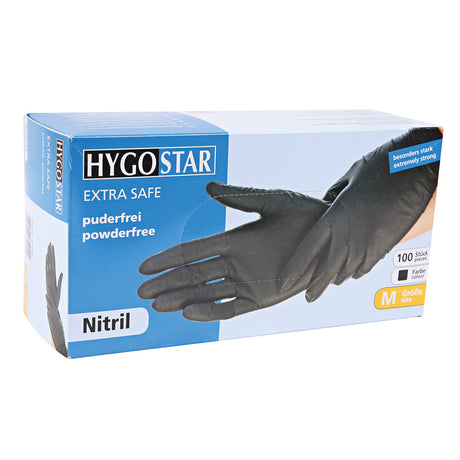 Nitrilhandschuhe Extra Safe | puderfrei - schwarz