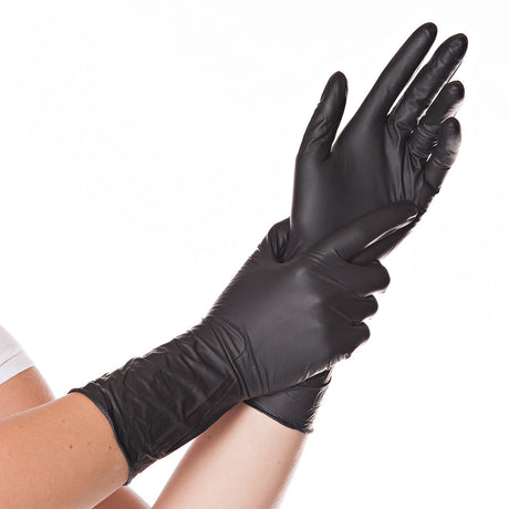 Nitrilhandschuhe Safe Long | puderfrei - schwarz