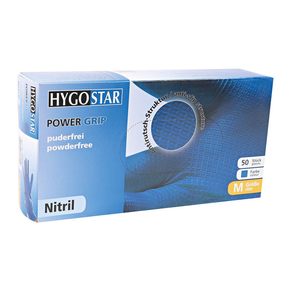 Nitrilhandschuhe Power Grip | puderfrei - blau