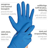 Nitrilhandschuhe Power Grip | puderfrei - blau