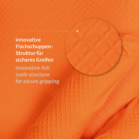 Nitrilhandschuhe Power Grip Long "Extra" | puderfrei - orange