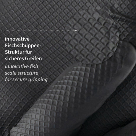 Nitrilhandschuhe Power Grip Long "Extra" | puderfrei - schwarz
