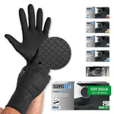 Nitrilhandschuhe Power Grip Long | puderfrei - schwarz