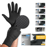 Nitrilhandschuhe Power Grip Long | puderfrei - schwarz