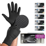 Nitrilhandschuhe Power Grip Long | puderfrei - schwarz
