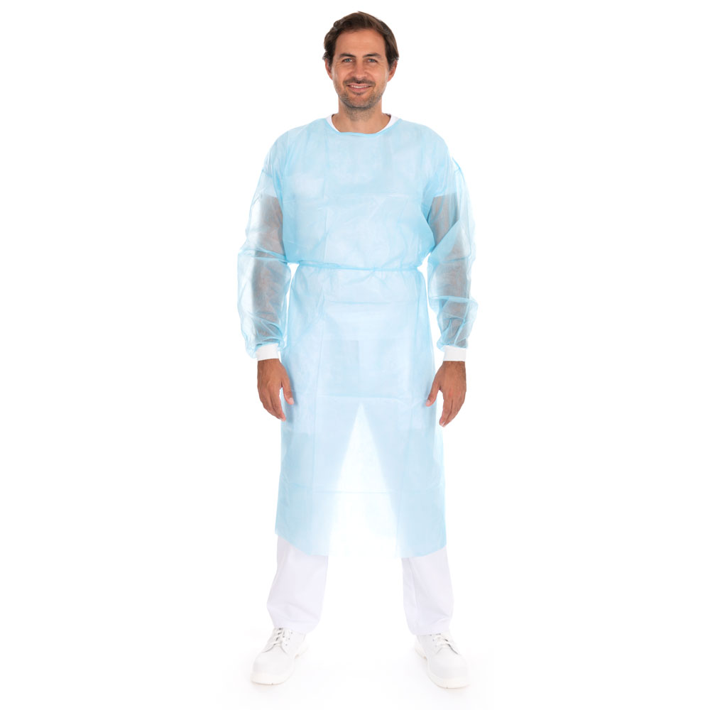 Schutzset PP, teilbeschichtet - blau-weiß