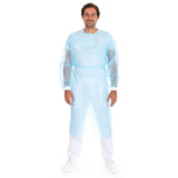 Schutzset PP, teilbeschichtet - blau-weiß