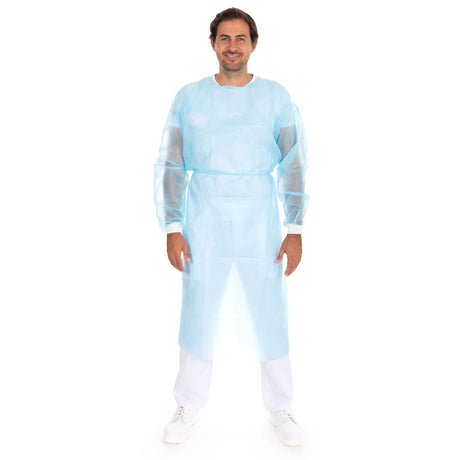 Schutzset PP, teilbeschichtet - blau-weiß