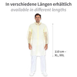 Besucherkittel Light mit Druckknöpfen, Stehkragen | PP - gelb