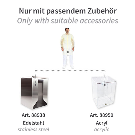 Besucherkittel Light mit Druckknöpfen, Stehkragen | PP - gelb