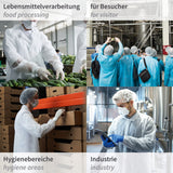 Besucherkittel Light mit Druckknöpfen, Stehkragen | PP - weiß