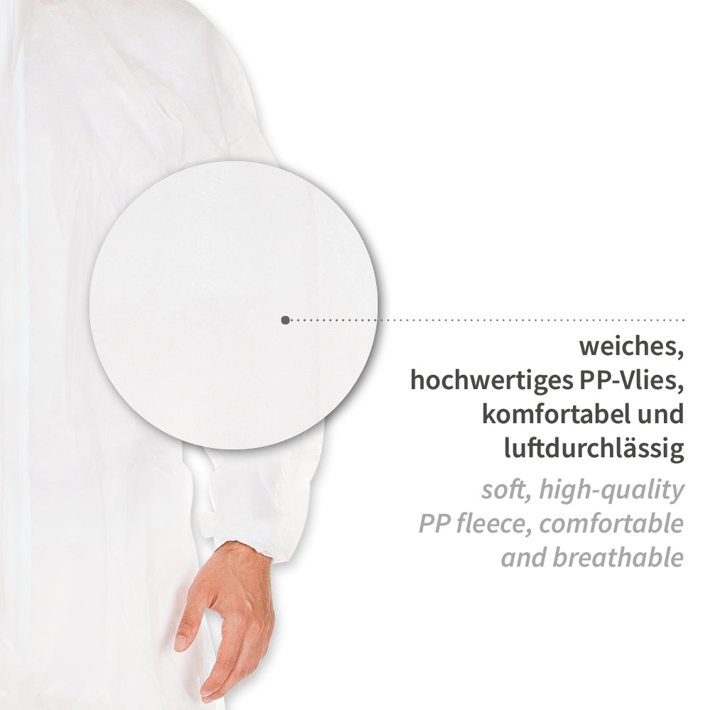 Overalls mit Kapuze | PP - weiß
