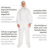 Overalls mit Kapuze | PP - weiß